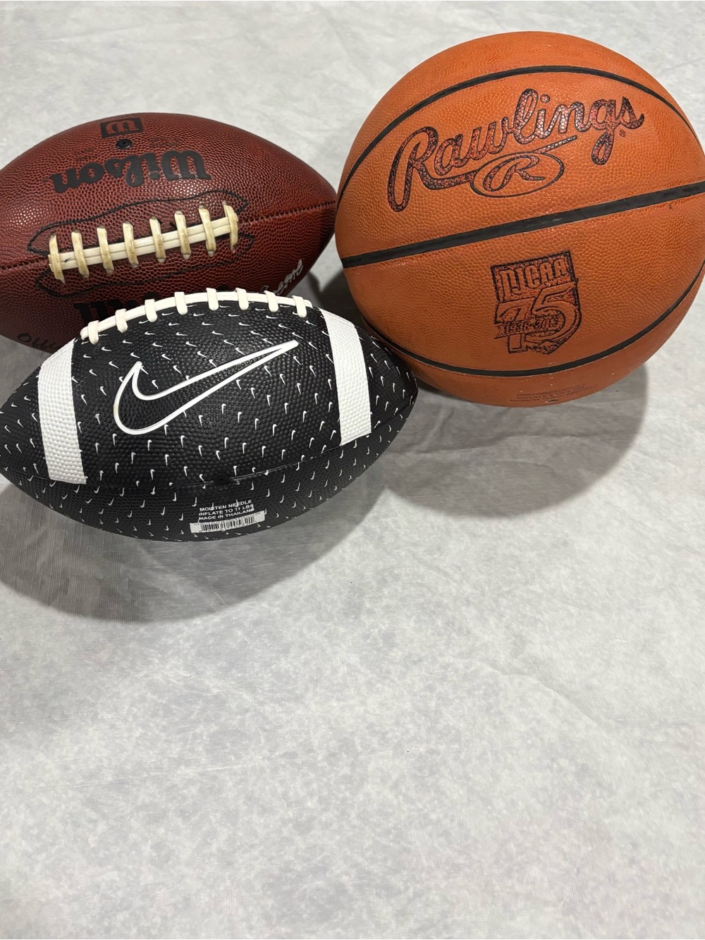 Nike (new) Black Youth Football - Bold Swoosh. Full size football and basketball